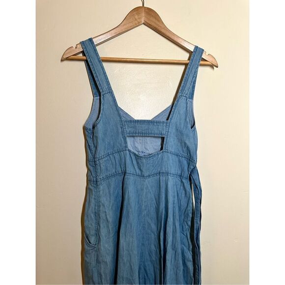 Anthropologie Holding Horses Denim Cutout Jumpsuit Size 6 - Picture 5 of 7